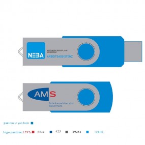 USB-Sticks Twister mit Ihrem Logo individuell als Werbe...