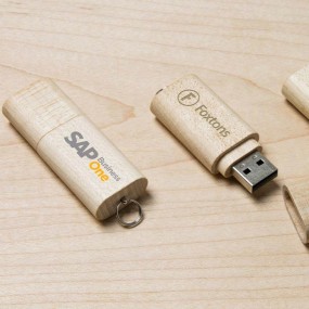 USB-Sticks Holz mit Ihrem Logo individuell als Werbeart...