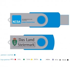 USB-Sticks Twister mit Ihrem Logo individuell als Werbe...